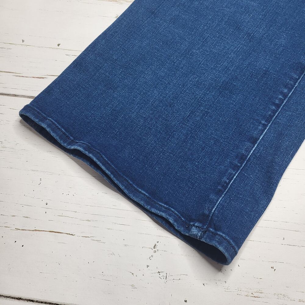 Madewell Tall Emmy Wide Leg Jeans Patch Pockets Super Stretch Medium Wash 30T - Picture 8 of 12